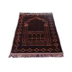 BaronHong Pamuk İslami Müslüman Dua Halısı Hacı Halı 31,5 x 49,2 (kahverengi, M)