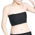 BaronHong Yazlık korse, askısız spor sütyeni, elastik yelek, bağlayıcı, üst giyim, Tomboy lezbiyenler için Siyah S