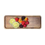 Barrimen - Dekoratif tepsi uzun akasya ağacından 29 x 10,5 cm – Mum tabağı, ahşap, takı tabağı ve takı tepsisi, mumlar, takı ve ev aksesuarları için