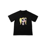 barsdepo Oversize Powerpuff Girls Bubbles Baskılı Arkadaşlık Tişört, Oversize Unisex Tişört