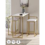 Barvia Bar Masası Gbb - 01 2'li Bar Masa Takımı - Altın - Beyaz