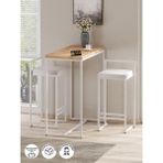Barvia Bar Masası Gbb - 01 2'li Bar Masa Takımı - Beyaz - Atlantik Çam