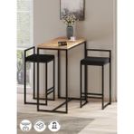 Barvia Bar Masası Gbb - 01 2'li Bar Masa Takımı - Siyah - Atlantik Çam