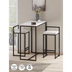 Barvia Bar Masası Gbb - 01 2'li Bar Masa Takımı - Siyah - Beyaz