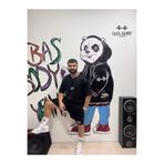 Bas Body FitnessWear Ütü İstemeyen Bas Body Baskılı Siyah V Yaka Delikli Relax Kumaş Hafif Fitness Oversize Tişört