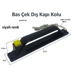 Bas Çek Dış Kapı Kolu Kapı Otomatiği İçi Butonlu Kulp Siyah