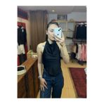 Başak Bulut Butik Siyah Degaje Saten Bluz
