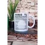 Başak Burcu "virgo Nutrition Facts" Mizahi Hediyelik Baskılı Çay Kahve Sunum Kupa Bardak - Beyaz
