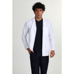 Başak Ceket Boy Erkek Gömlek Yaka Doktor Hemşire Öğretmen Önlüğü (Bhz-8401) - Beyaz