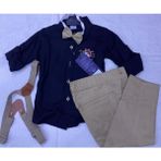 Başak Çocuk Giyim 438548 Oxford Nakışlı Takım 2y,3y,4y,5y Erkek - Siyah - 1-2 Yaş - Standart
