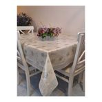 Başak Ev Tekstili Dantel Kenarlı 120x150 cm PVC Muşamba Silinebilir Çiçek Desenli Masa Örtüsü