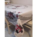 Başak Ev Tekstili Dora Pano Elyaf Tabanlı Pvc Muşamba - Desenli Silinebilir 140 X 140 Hazır Masa Örtüsü