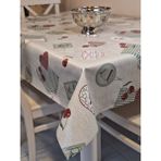 Başak Ev Tekstili Elyaflı Pvc Muşamba - Desenli Silinebilir Masa Örtüsü - 140 x 160 cm - Yeşil