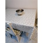 Başak Ev Tekstili Elyaflı Pvc Muşamba - Desenli Silinebilir Masa Örtüsü - 140 x 220 cm - Gri