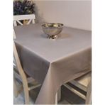 Başak Ev Tekstili Elyaflı Pvc Muşamba - Desenli Silinebilir Masa Örtüsü ( Gri ) - 140 x 280 cm