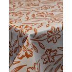 Başak Ev Tekstili Elyaflı Pvc Muşamba - Desenli Silinebilir Masa Örtüsü - Turuncu - 140 x 300 cm