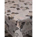 Başak Ev Tekstili Ithal Pvc Muşamba - Desenli Silinebilir Masa Örtüsü - 100 x 140 cm - Kahverengi
