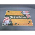 Başak Ev Tekstili Modern Dijital Baskılı Kaydırmaz Taban 40X60 cm Paspas - Balkon, Mutfak ve Kapı Önü - Krem