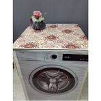 Başak Ev Tekstili Renkli Desenli Duck Kumaş Çamaşır ve Kurutma Makinesi Örtüsü 120X60CM - 62 x 62 x 82