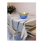 Başak Ev Tekstili(367) ELYAFLI PVC MUŞAMBA - DESENLİ SİLİNEBİLİR MASA ÖRTÜSÜ MAVİ-130 x 150