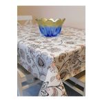 Başak Ev Tekstili(82)- Elyaflı Pvc Muşamba - Desenli Silinebilir Masa Örtüsü KAHVE-140 x 220
