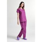 Başak Kadın Yarasakol Açık Mor Doktor Hemşire Forması Takımı (Alpaka Kumaş) ATY-2801 - 2XL - Lila