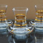 Başak Paşabahçe Planet Dekor 12 Parça İnce Belli Çay Takımı