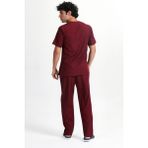Başak Terikoton Zarfyaka Bordo Erkek Doktor Hemşire Veteriner Forması Takım (Aky-5702) - XL