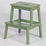 Basamakli Ahsap Tabure Yesil Renk