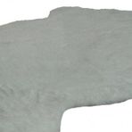 Başaran 70x100cm Yapay Tavşan Tüyü Post Halı, İpeksi Dokunuş, Pofuduk