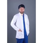 Başaran Uniforma Erkek Hakim Yaka Uzun Kollu Orta Boy Doktor, Eczacı, Hemşire, Öğretmen, Laboratuvar Önlüğü - Alpaka Kumaş - Beyaz - 48