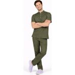 Başaran Uniforma Likralı Haki Erkek Premium Scrubs Takım - Doktor/Hemşire Kıyafetleri - 2XL