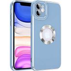 Base Dijital İphone 11 Uyumlu Zore Kongo Kılıf-Mavi