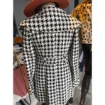 Base Tekstil Kazayağı Desen Kaşe Kaban - XS