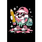 Baseball Drip Ice Cream Back To School First Day Notebook: Perfect for note-taking, planning, work, travel, idea jotting, habit tracking, 120 Pages, Medium 6 x 9 Inches