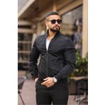 BASEL.CO Erkek Siyah Baharlık Basic Bomber Ceket
