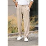 Baselco Baggy Kumaş Pantolon - Krem - XL