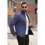 Baselco Basic Baharlık Süet Ceket - Sade ve Şık Stil - Lacivert Süet - M