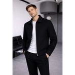 Baselco Old Money Basic Kaşe Ceket Siyah Renkli Slim Fit Erkek Dolgun Kumaş Tüylenmez