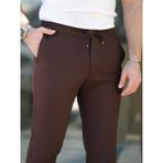 Baselco Rahat Şık Kolay Ütülenebilir Slim Fit Kumaş Jogger Pantolon - Kahverengi - 36