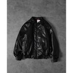 Baselco Unisex Premium Oversize Vintage Bomber Deri Ceket