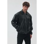 Baselco Unisex Vinatge Oversize Deri Ceket - XL