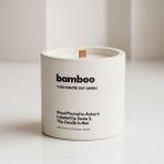 Basement : Bamboo : Modern Beyaz Beton Mum (Limon Çiçeği, Şampaka, Sedir, Lime) - 1 Adet