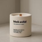 Basement : Black Orchid : Modern Beyaz Beton Mum (Orkide, Gardenia, Paçuli, Sandal Ağacı) - 1 Adet