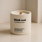 Basement : Black Oud : Modern Beyaz Beton Mum (Oud, Sedir, Çam, Sarı Amber) - 1 Adet