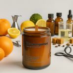 Basement : Blue Bergamot : Amber Cam Kavanozda : Kokulu Soya Mum (Bergamot, Neroli, Kakule, Limonel, Narenciye) - 1 Adet