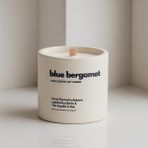 Basement : Blue Bergamot : Modern Beyaz Beton Mum (Siyah Çay, Bergamot, Limonel) - 1 Adet