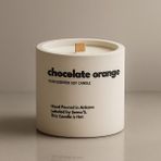 Basement : Chocolate Orange : Modern Beyaz Beton Mum (Siyah Çikolata, Portakal, Bitter Esansı) - 1 Adet