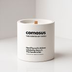 Basement : Comosus : Modern Beyaz Beton Mum (Ananas, Vanilya, Sandal, Karamel) - 1 Adet