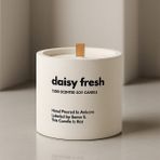 Basement : Daisy Fresh : Modern Beyaz Beton Mum (Çiçek Özleri, Lavanta, Pudra, Ylang Ylang) - 1 Adet